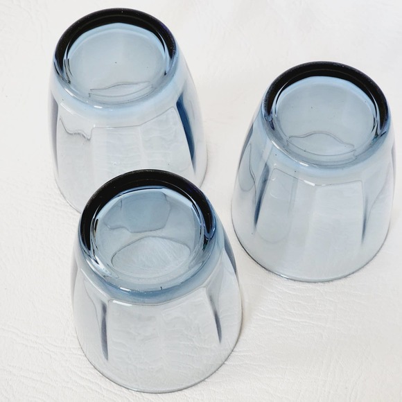 Bormioli Rocco, "Pulsar" Glass Water Ocean Blue, Set of 3 Rocks Glasses - Picture 7 of 9